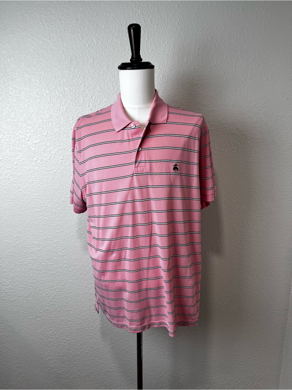 Brooks Brothers Polo In Pink Stripes Size XL